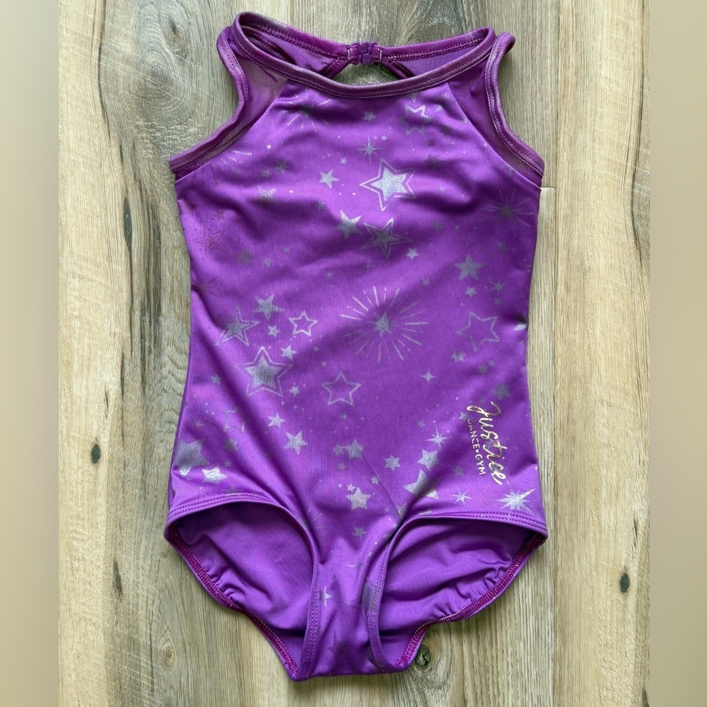 Justice Purple Starry Leotard